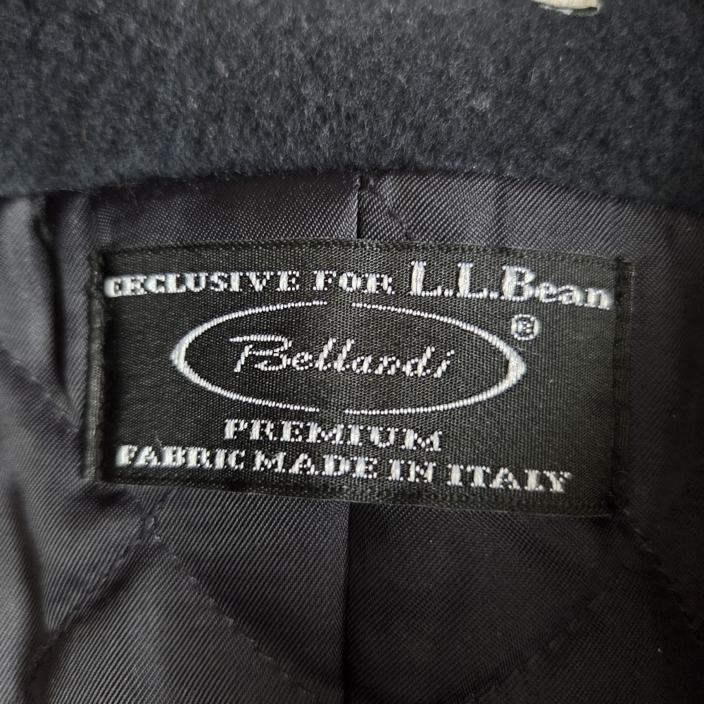 L.L. BEAN Lambswool Thinsulate Navy Duffel Toggle Coat Size 14 Petite - Picture 9 of 12